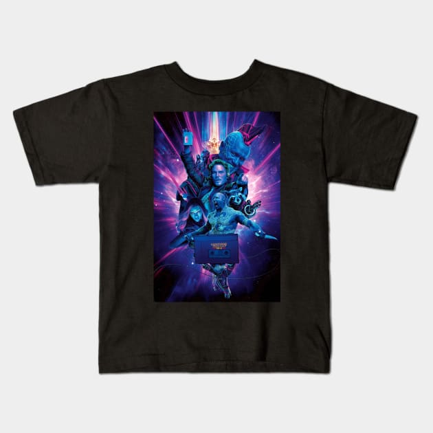 GOTG Vol 3 Kids T-Shirt by SecretGem